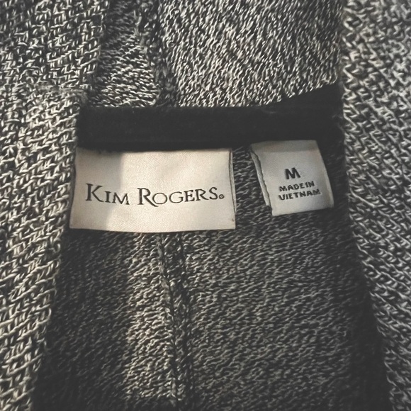 Kim Rogers Cardigan Sweater Women, Gray/Black, 3/4 Sleeve, Size Medium,P… - Picture 5 of 5